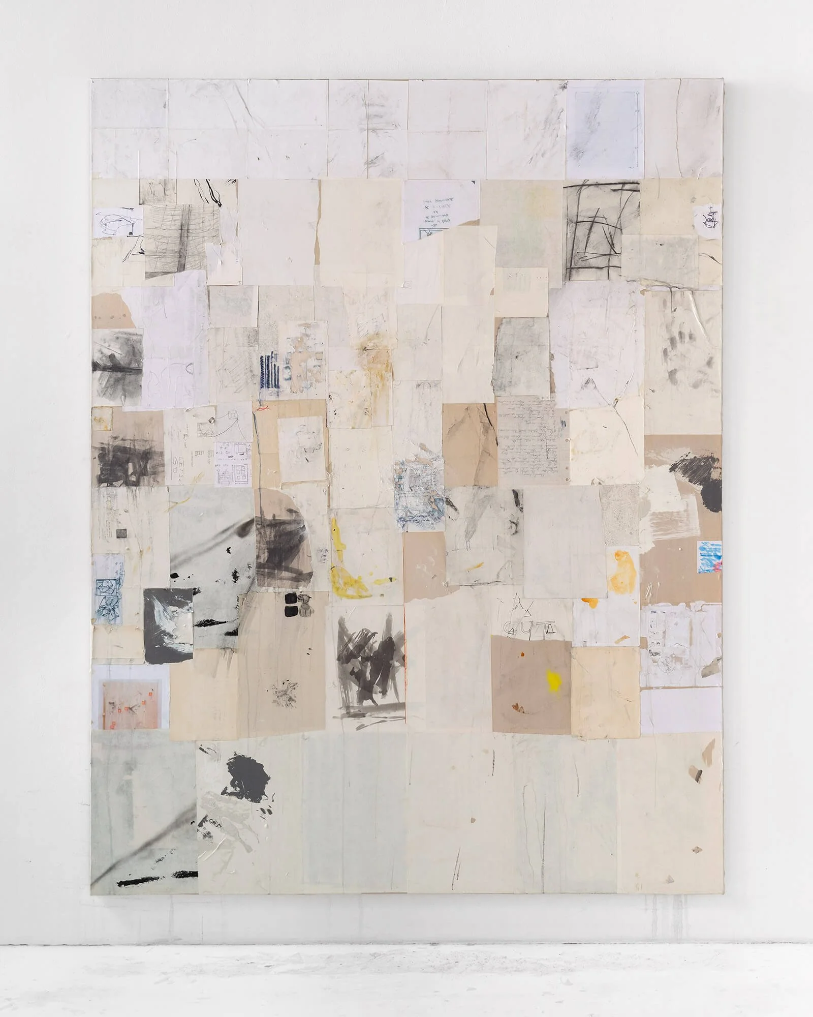 Forecast (The Sun & Clouds), Jon Rollins, 1968-2025, mixed media on canvas, 90 x 70 inches
