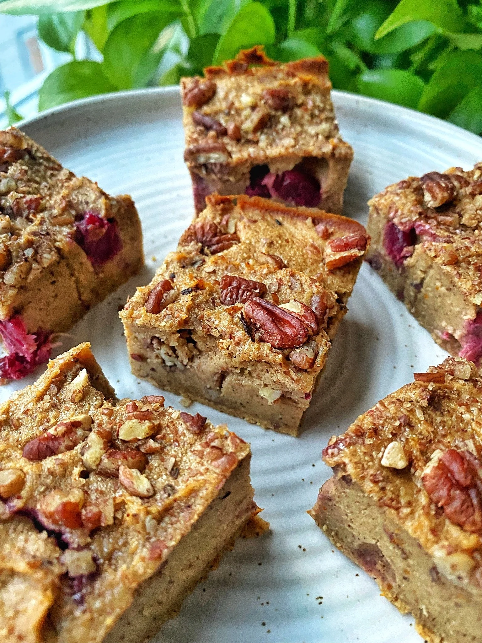 Cranberry Orange Sweet Potato Blondies