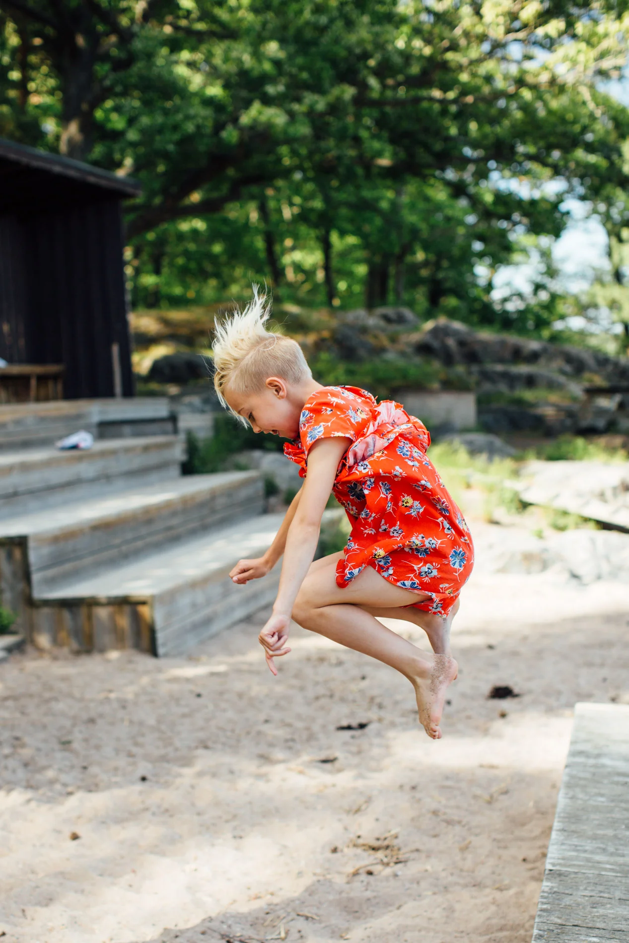 sommarhopp, tjej