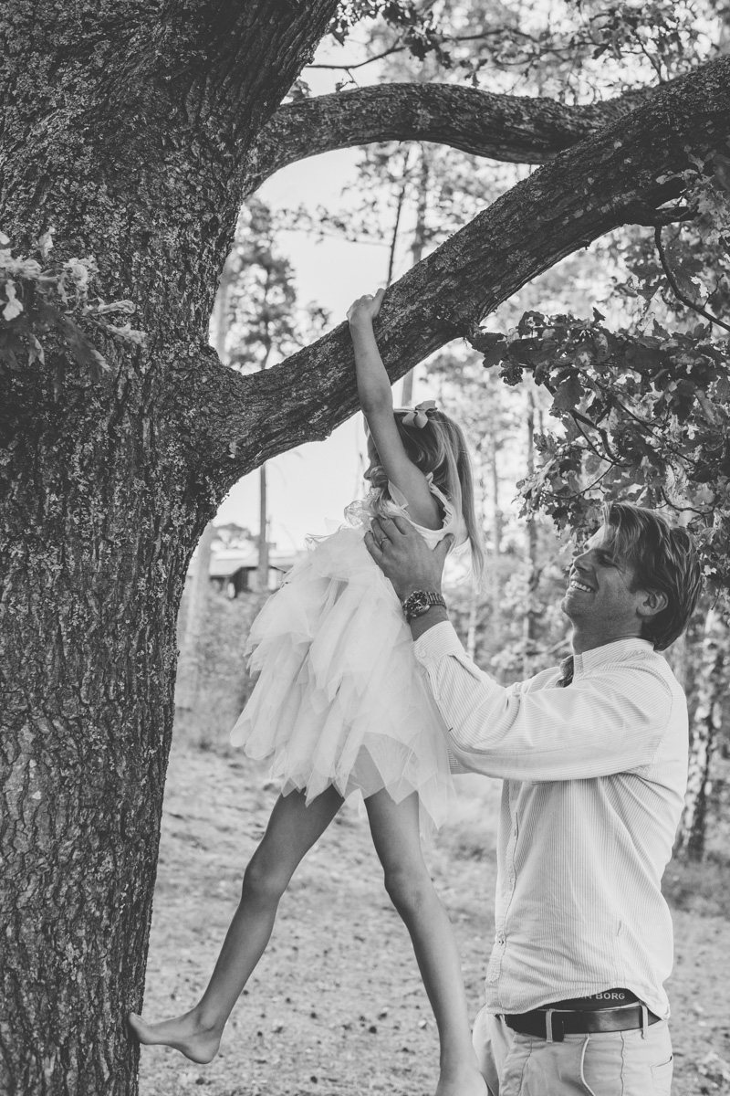 klättra i träd med pappa