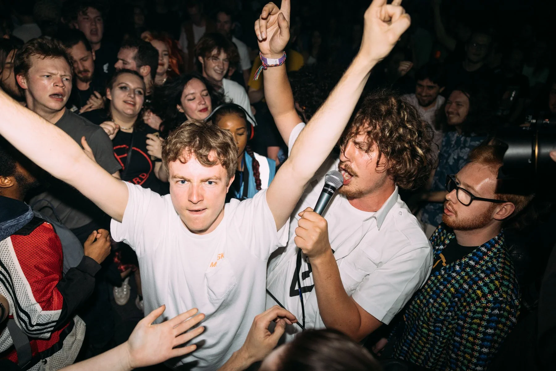 Live music photography of Squid performing in London