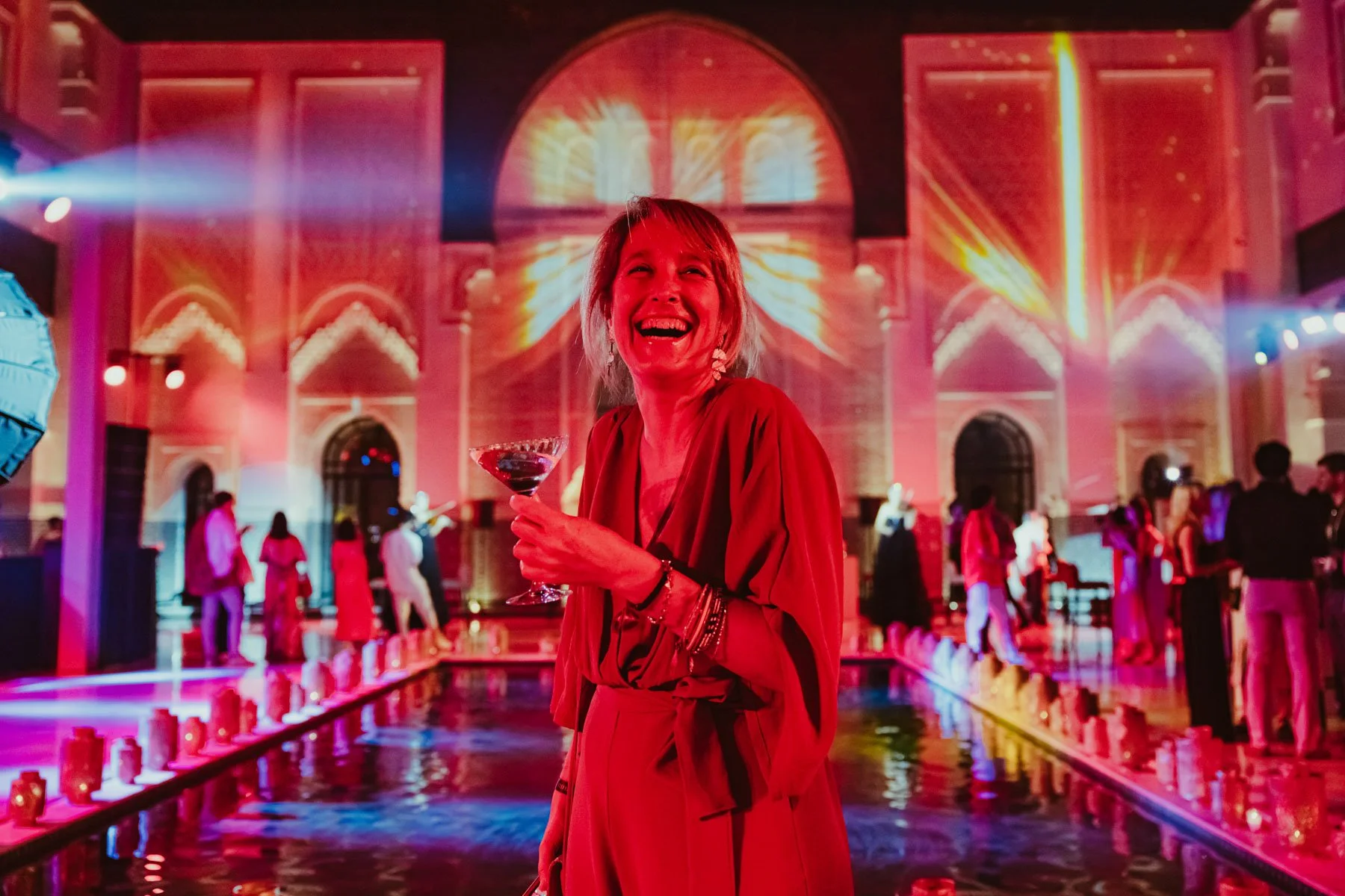 Guests gathered in centre of event venue