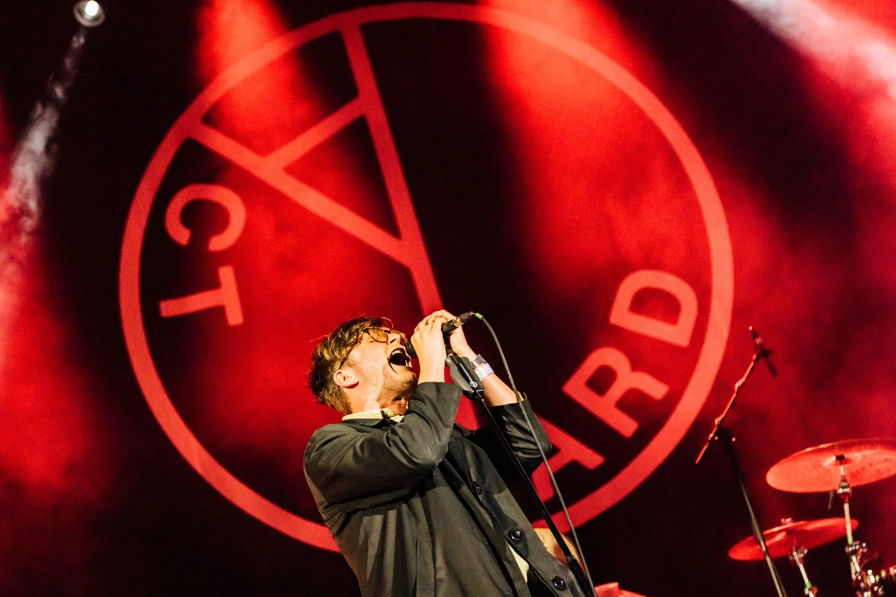 Live music photography of Yard Act performing in London