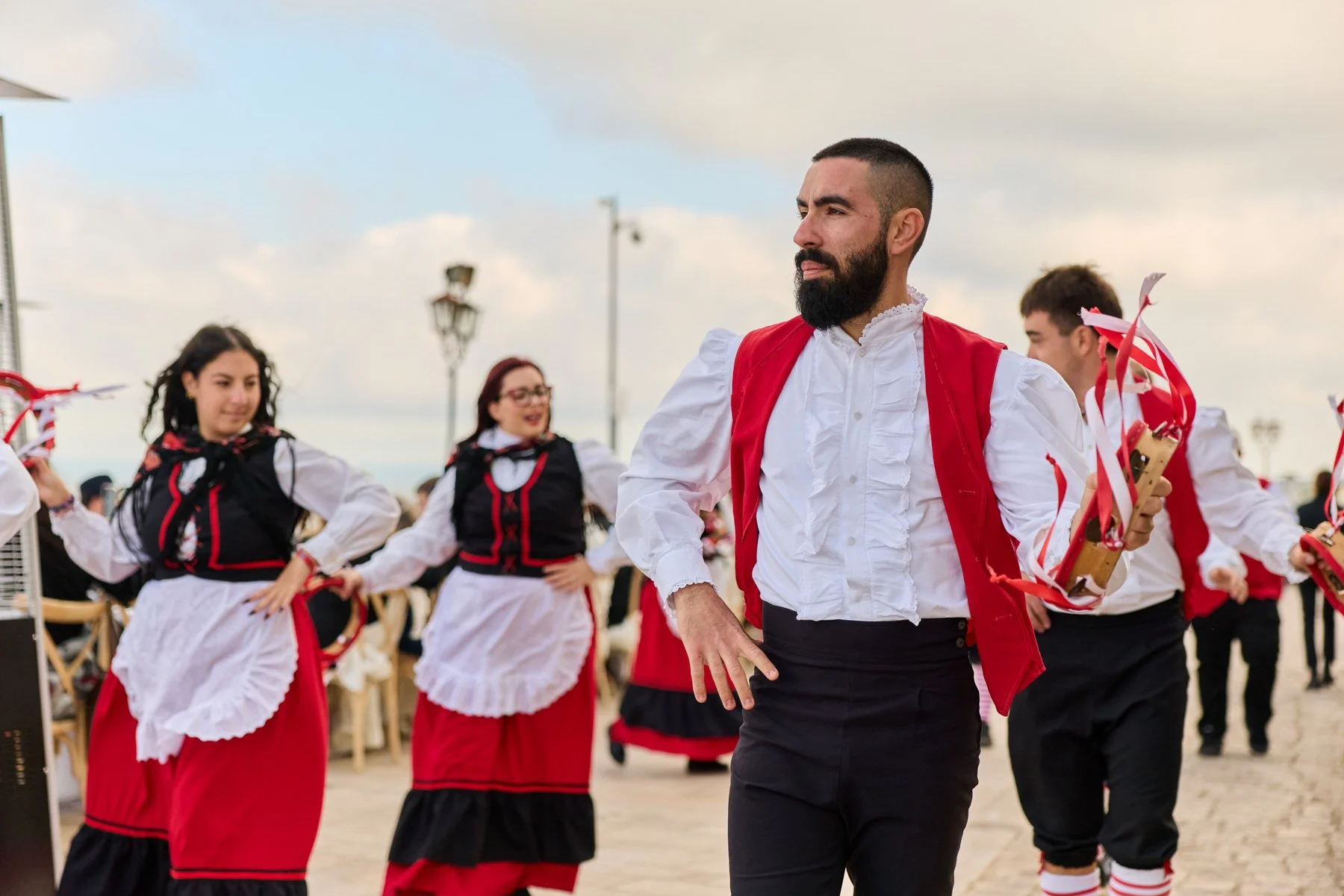Cultural performance in historic white city of Puglia