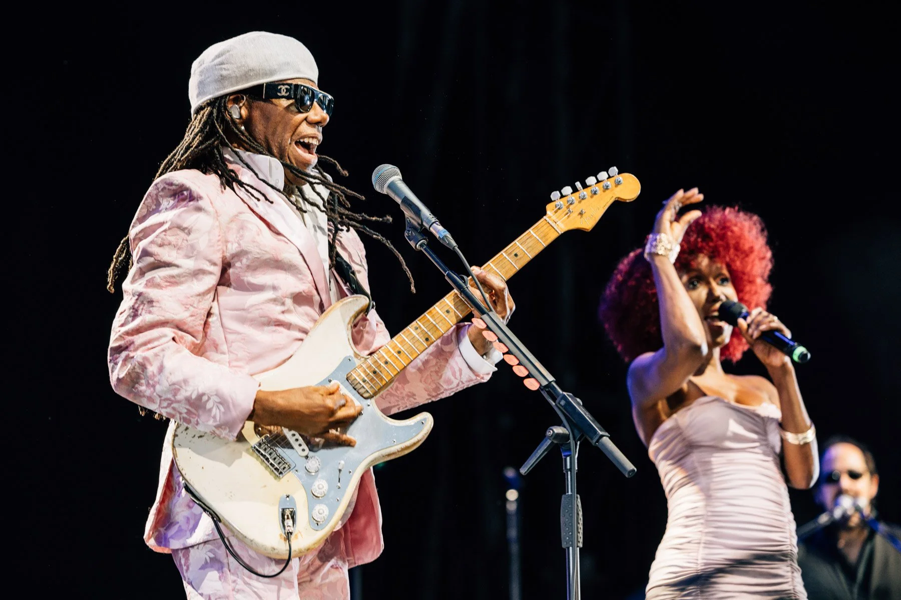 Live music photography of Nile Rodgers performing at Henley Festival