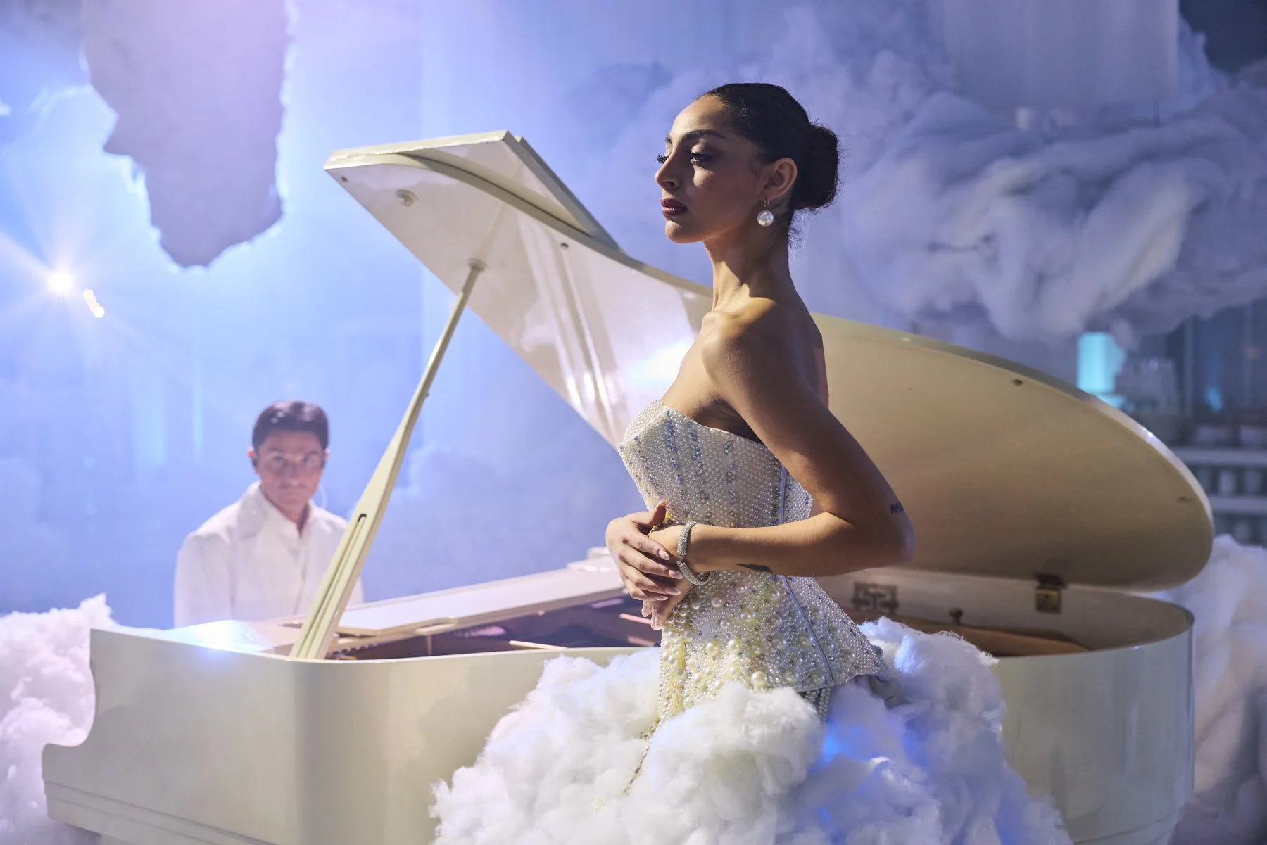 Performers in dreamscape themed live event