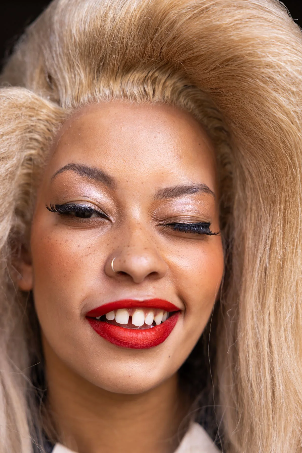 Models styled for cowboy core hair editorial shoot