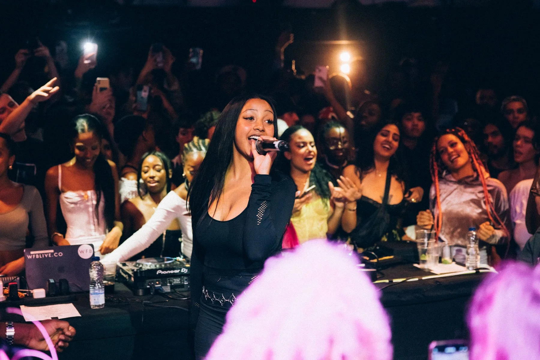 Live music photography of PinkPantheress performing at Boiler Room