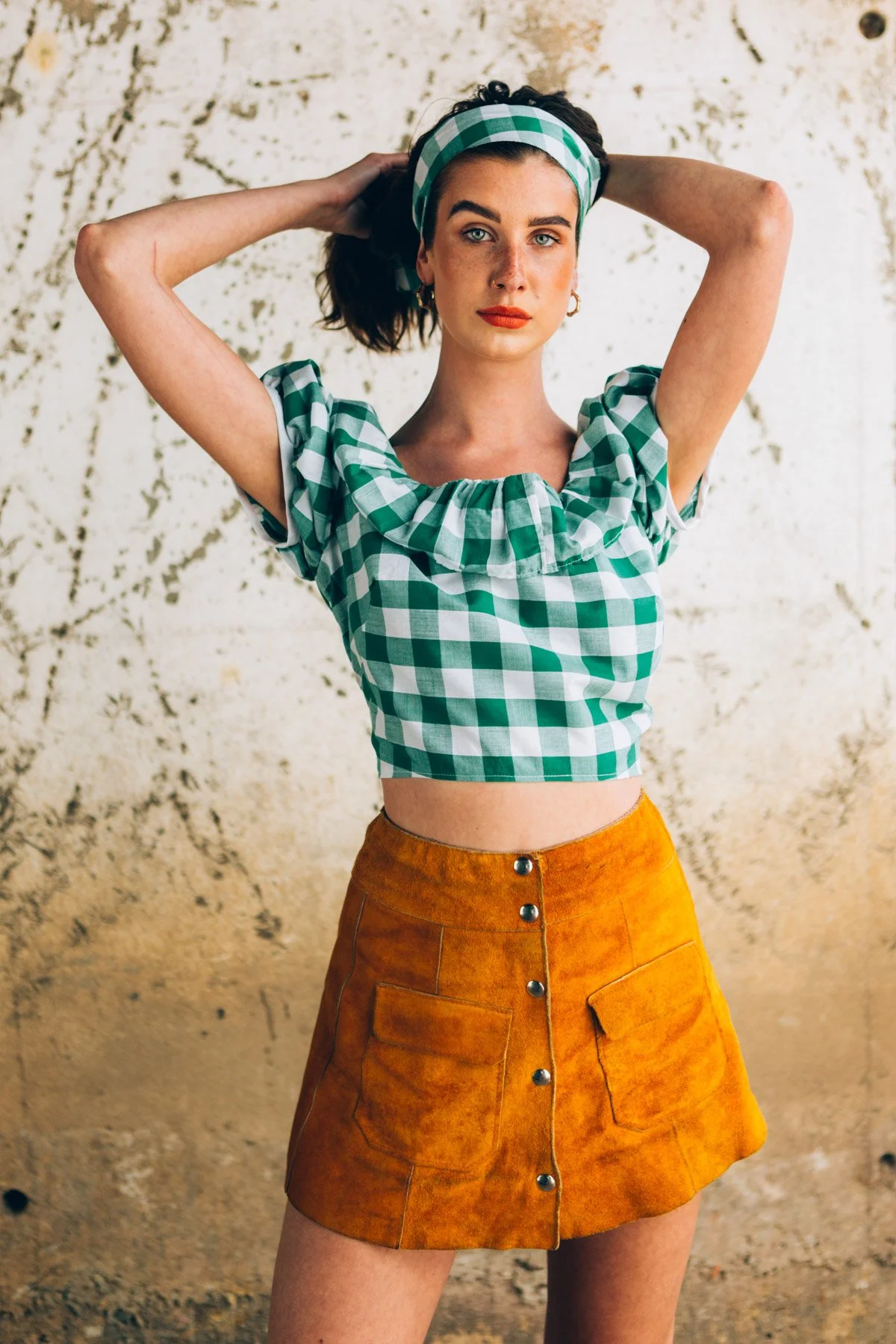 Location fashion portrait showcasing Independent Design Company clothing