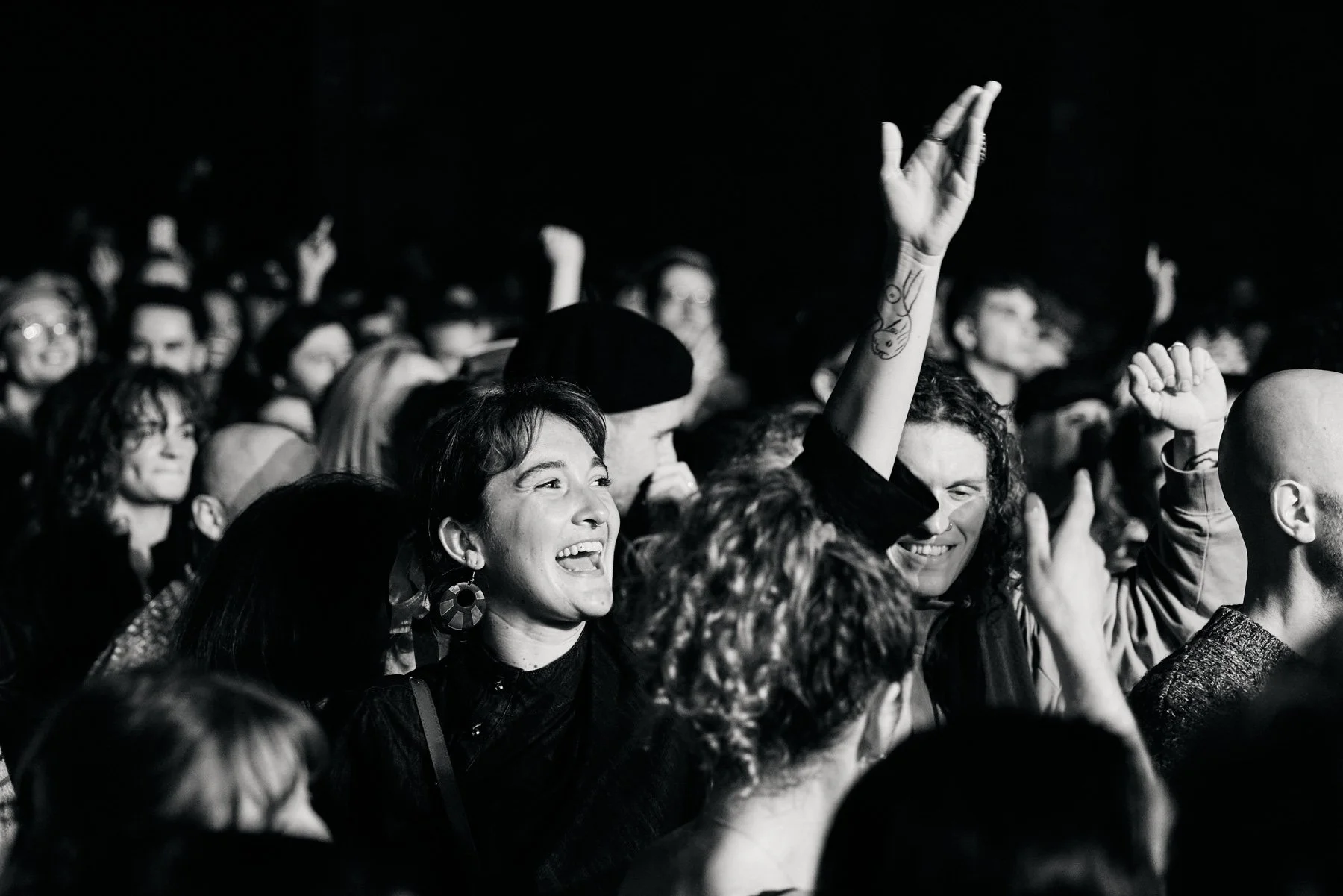 Live music photography of the crowd at Bricknasty at Village Underground