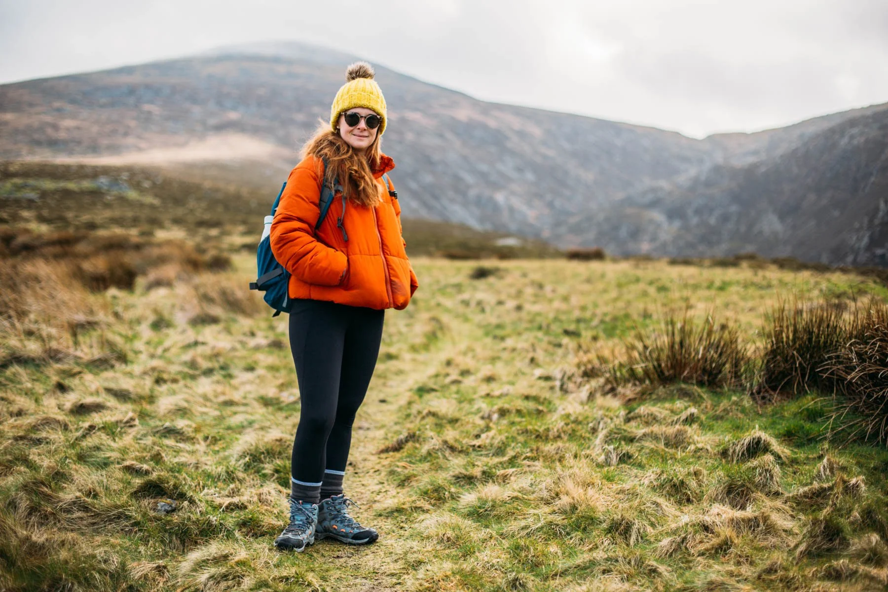 Lizzy at the foot of the Nantlle Ridge