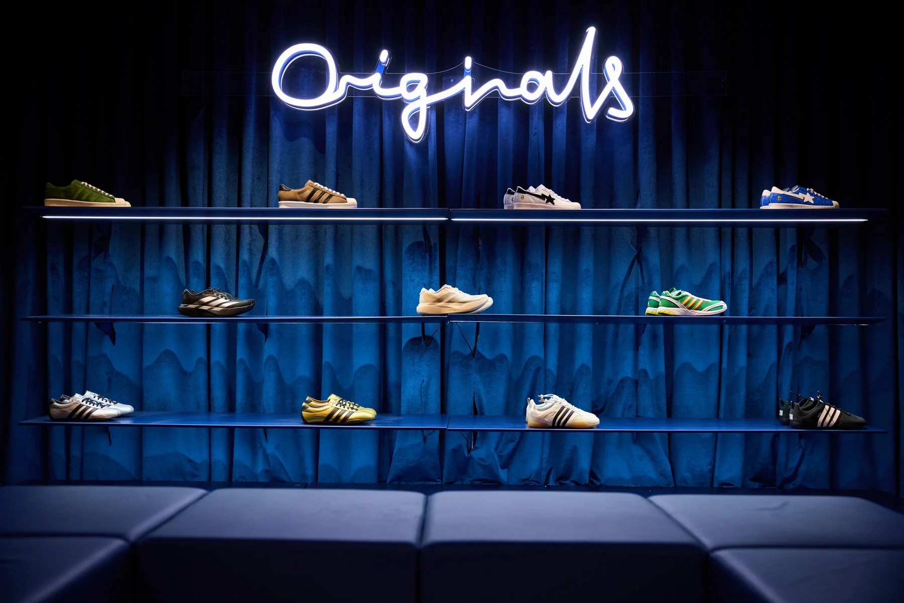 Retail installation showcasing brand heritage and culture