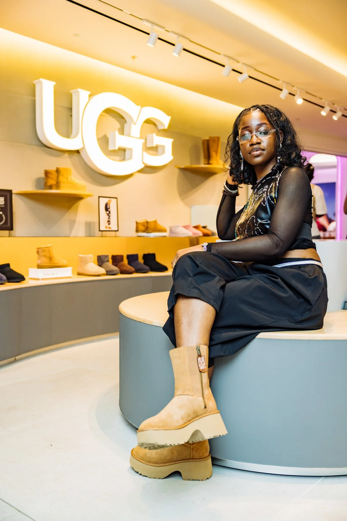 Brand event photography of guest at UGG event