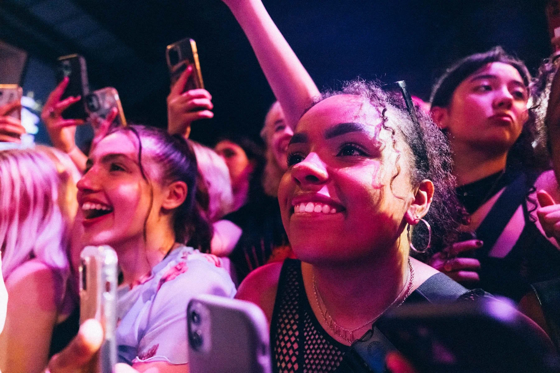 Live music photography of the crowd at PinkPantheress Boiler Room set