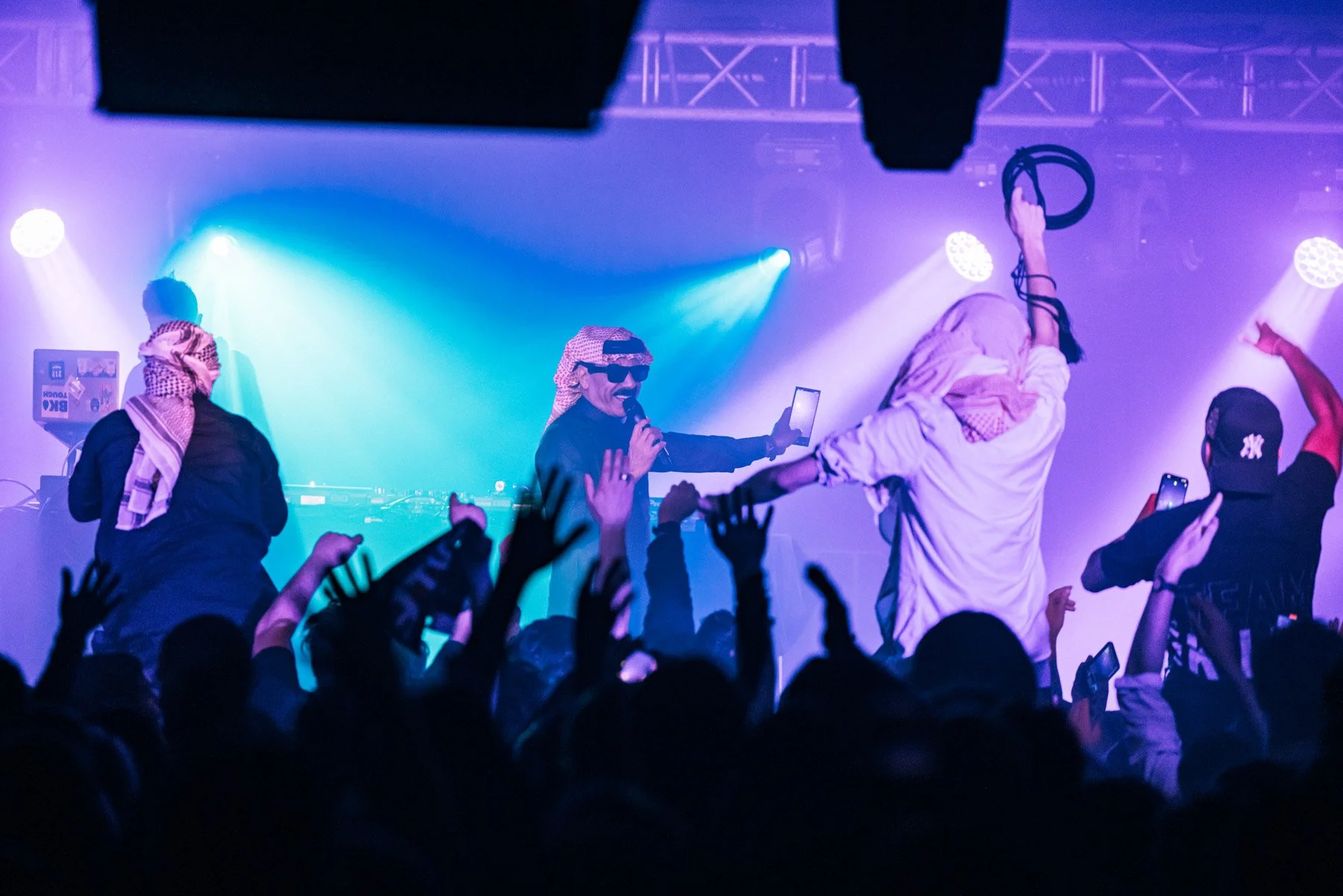 Live music photography of Omar Souleyman performing at Earth, Hackney