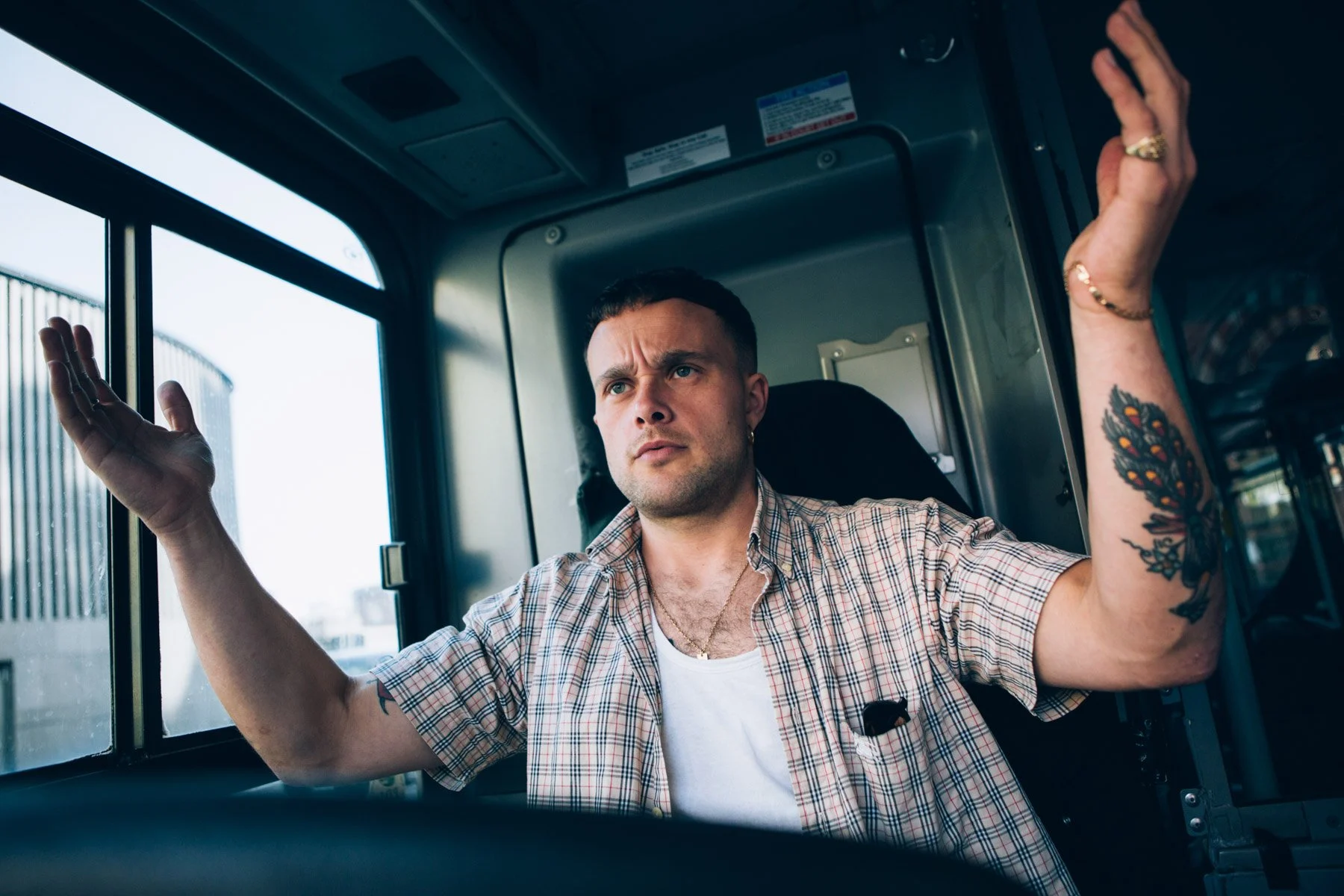 Unit still of Isaac Holman on set of No29 music video