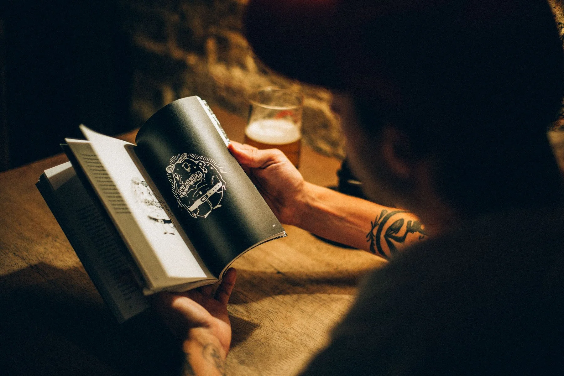 Advertising photography of book by Jam Baxter