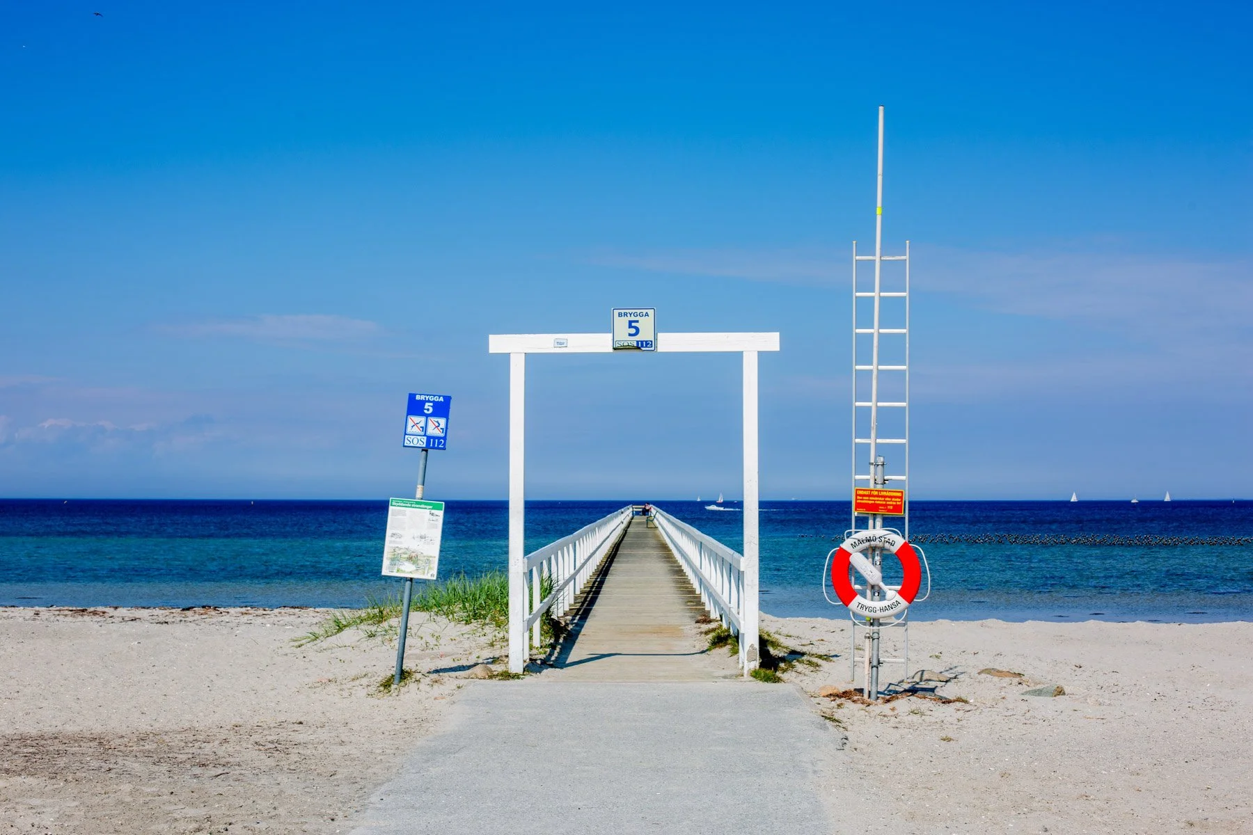 Pier on beach in Malmö