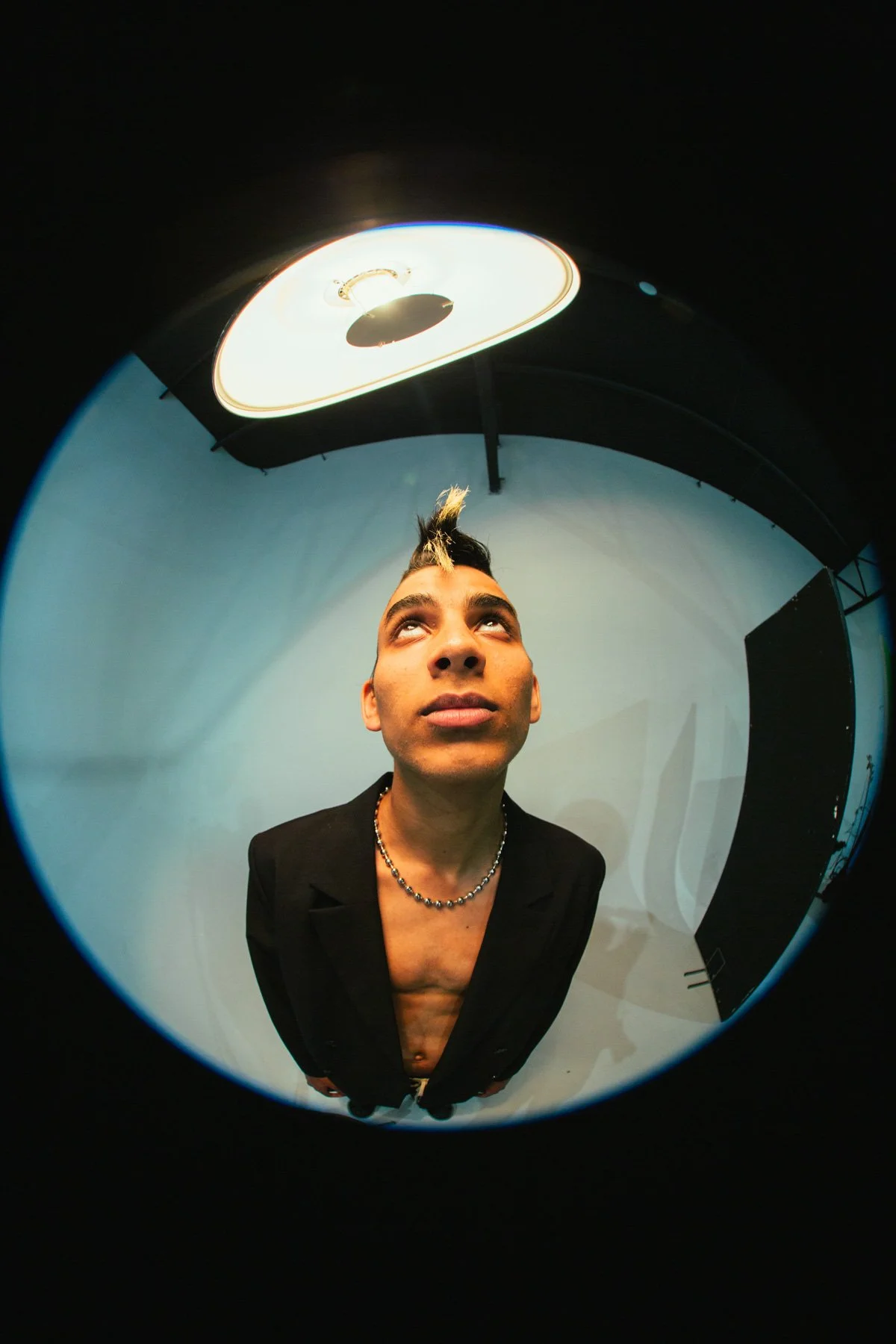 Punk fashion hair editorial portrait