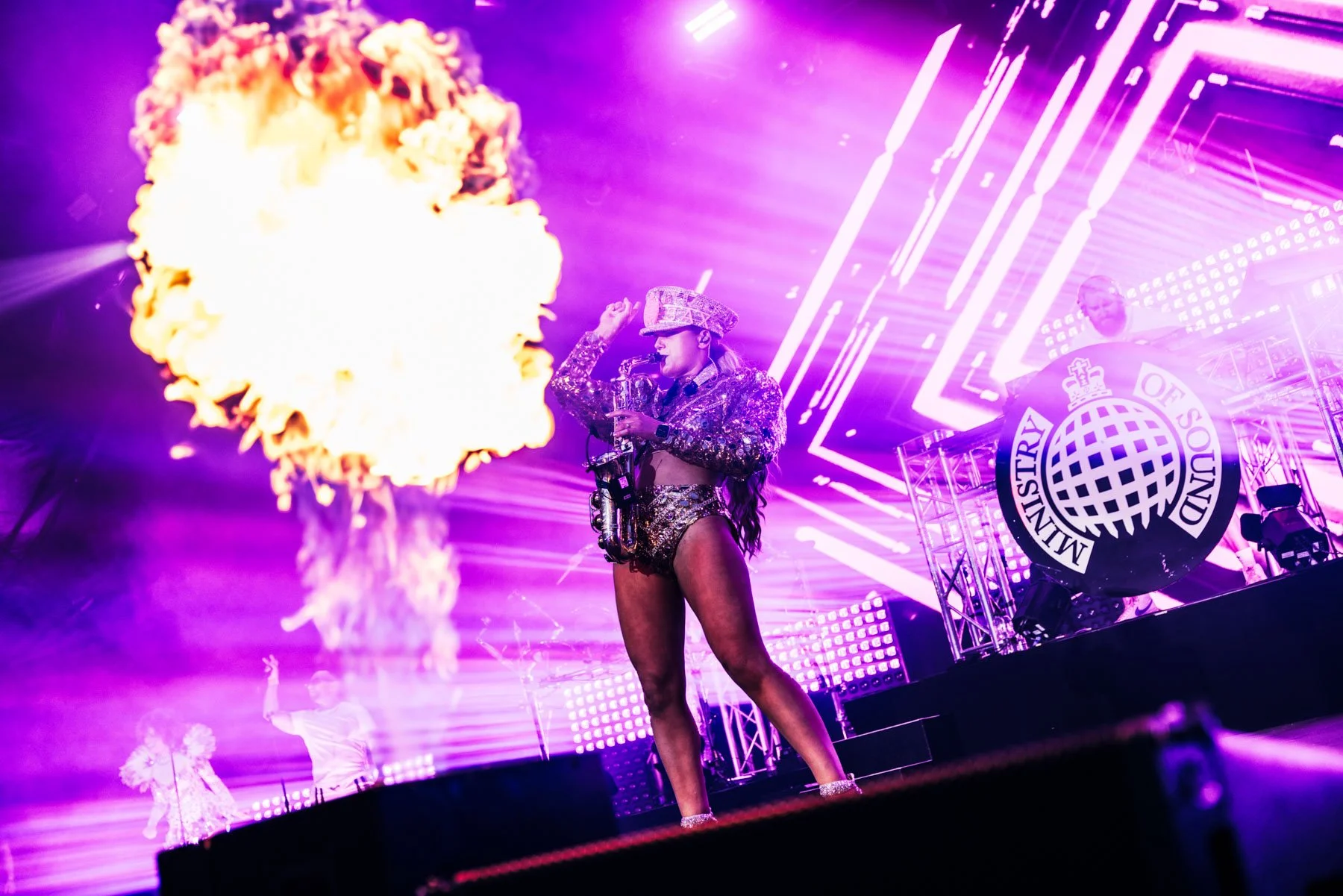 Live music photography of Elle Sax performing at Henley Festival