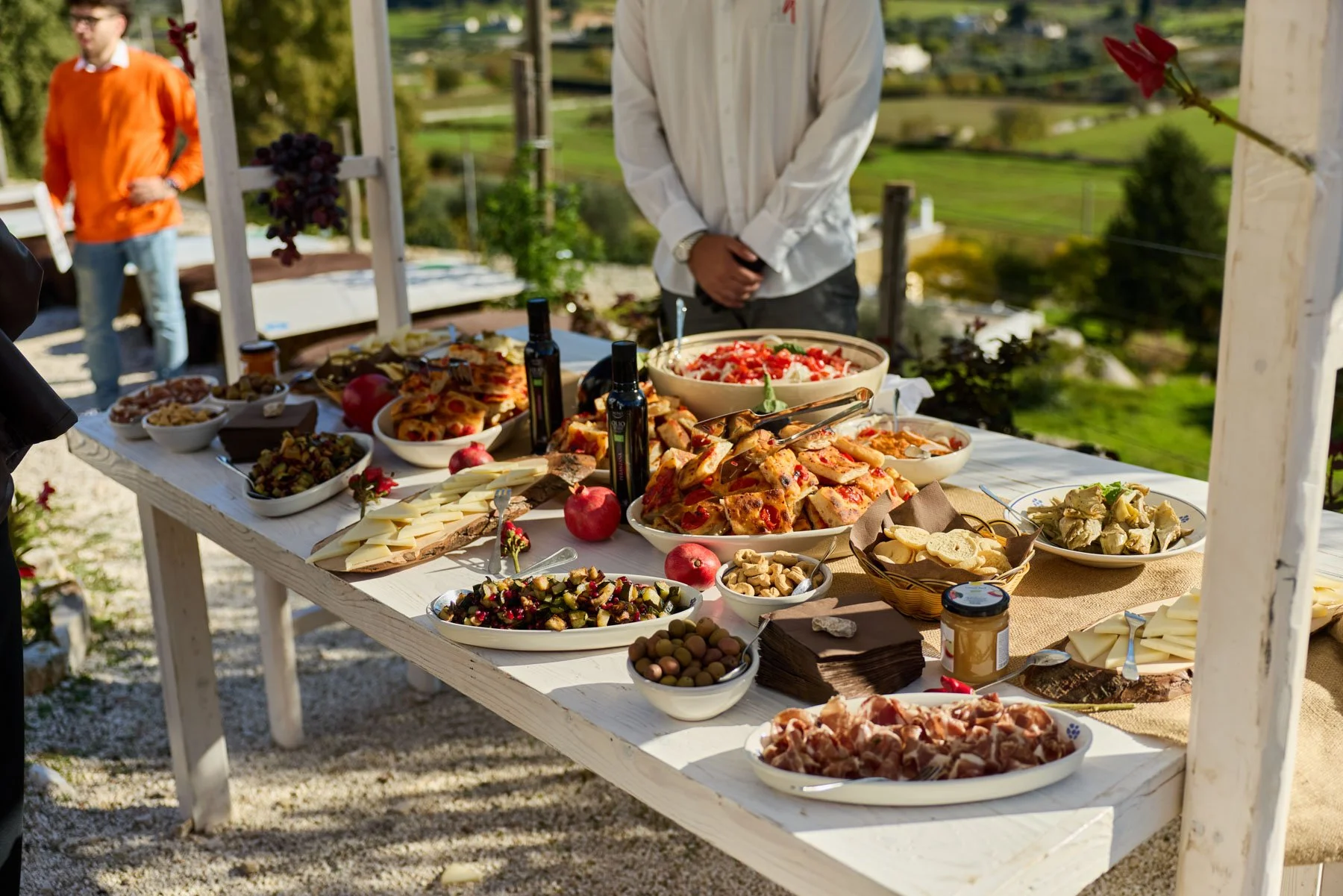 Close-up of decorative details at live event