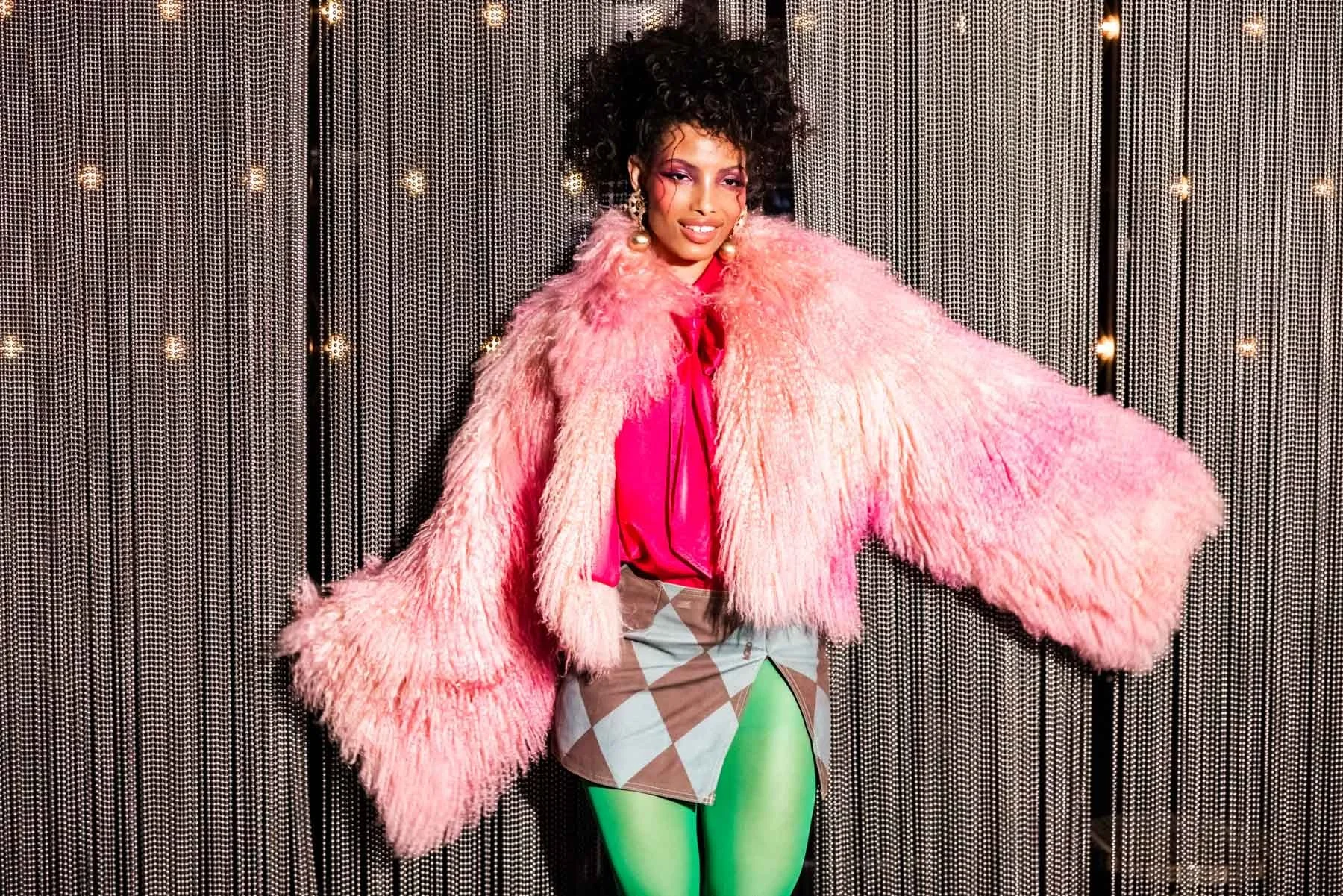 Studio 54 themed fashion hair editorial shoot