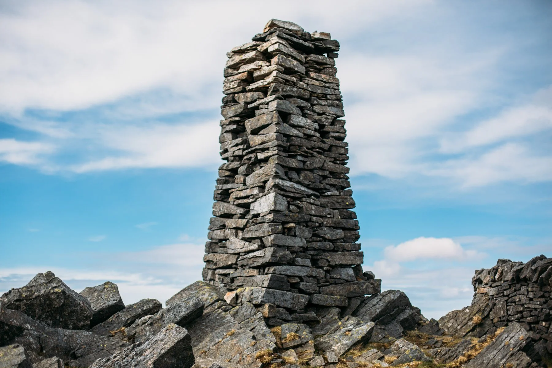Cairn on the Nantlle Ridge in Wales