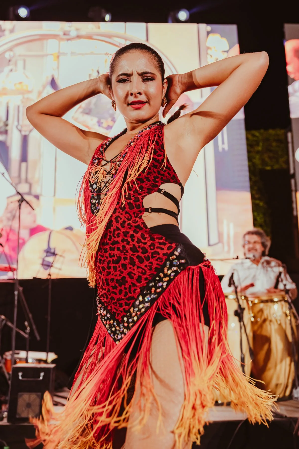 Dancer performing on stage during live event
