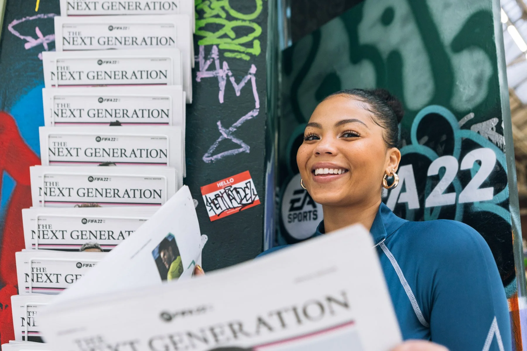 Brand activation photography of Joelah Noble for FIFA