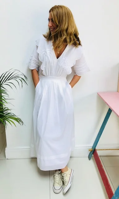 White dress: Was £89 now £45.50 (in store) &OTHERSTORIES Lovely fabric True to size 100% cotton