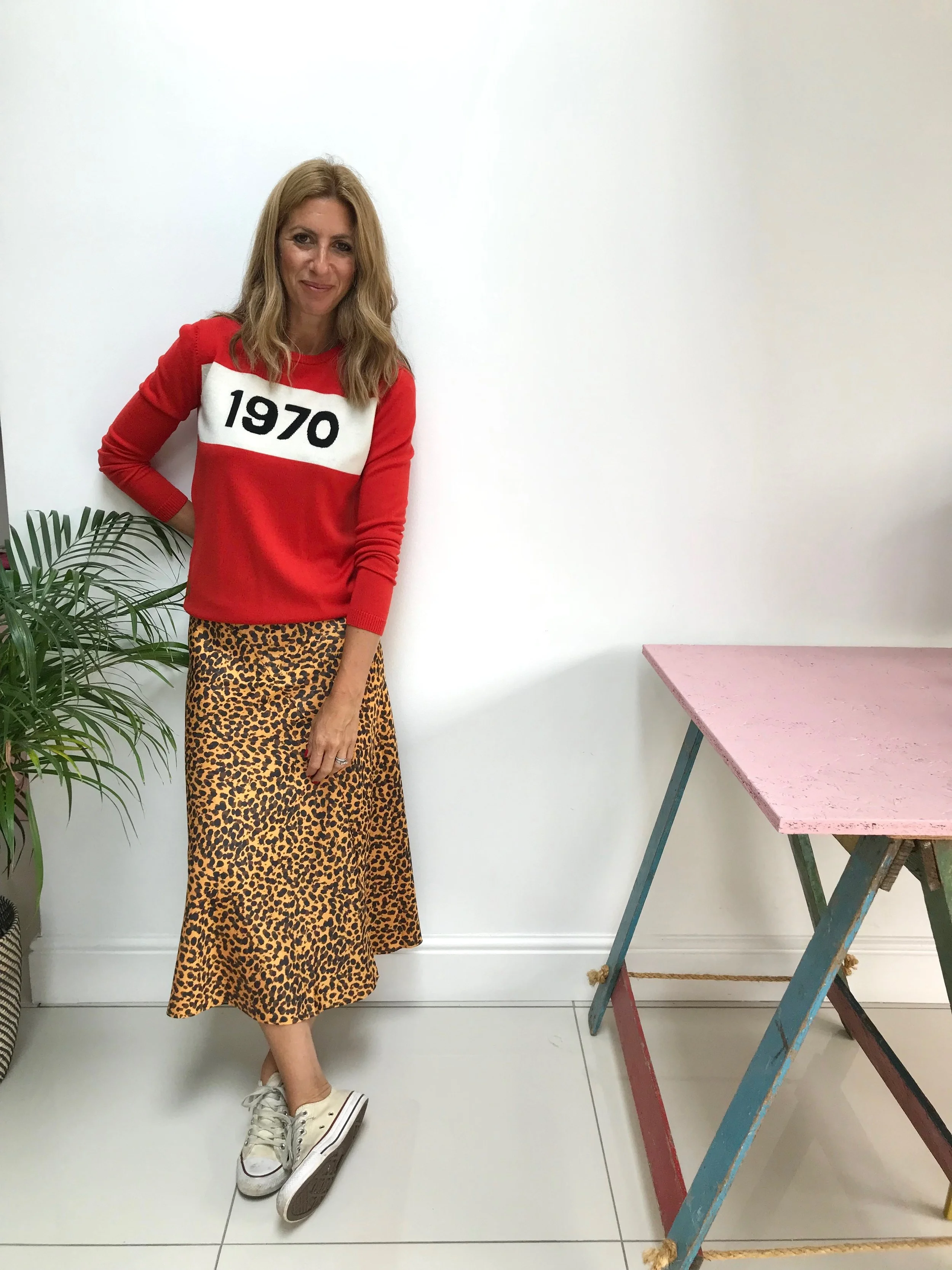 Sweater: Bella Freud Skirt: &otherstories (in store only) Trainers: Converse