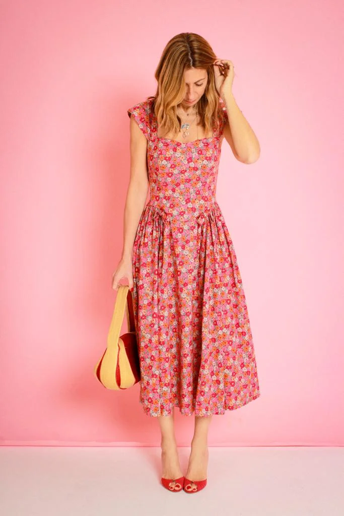 Dress - Laura Ashley £20 Shoes - LK Bennett £35 Bag- Gabreila Ligenza £110