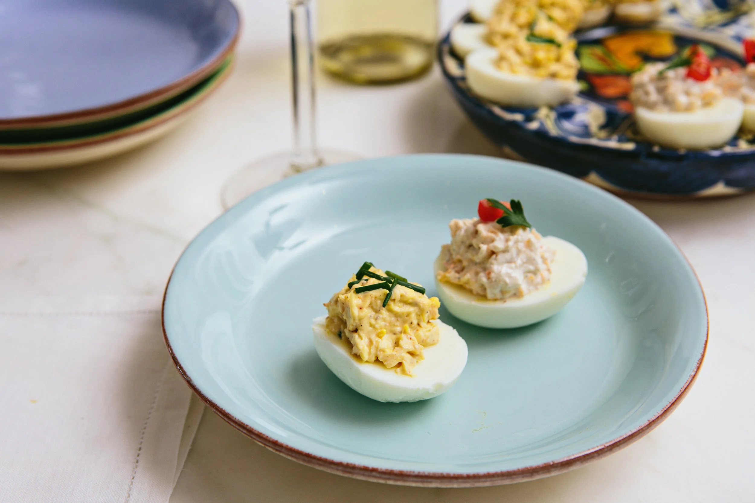 Big T Easter Bunny Deviled Eggs