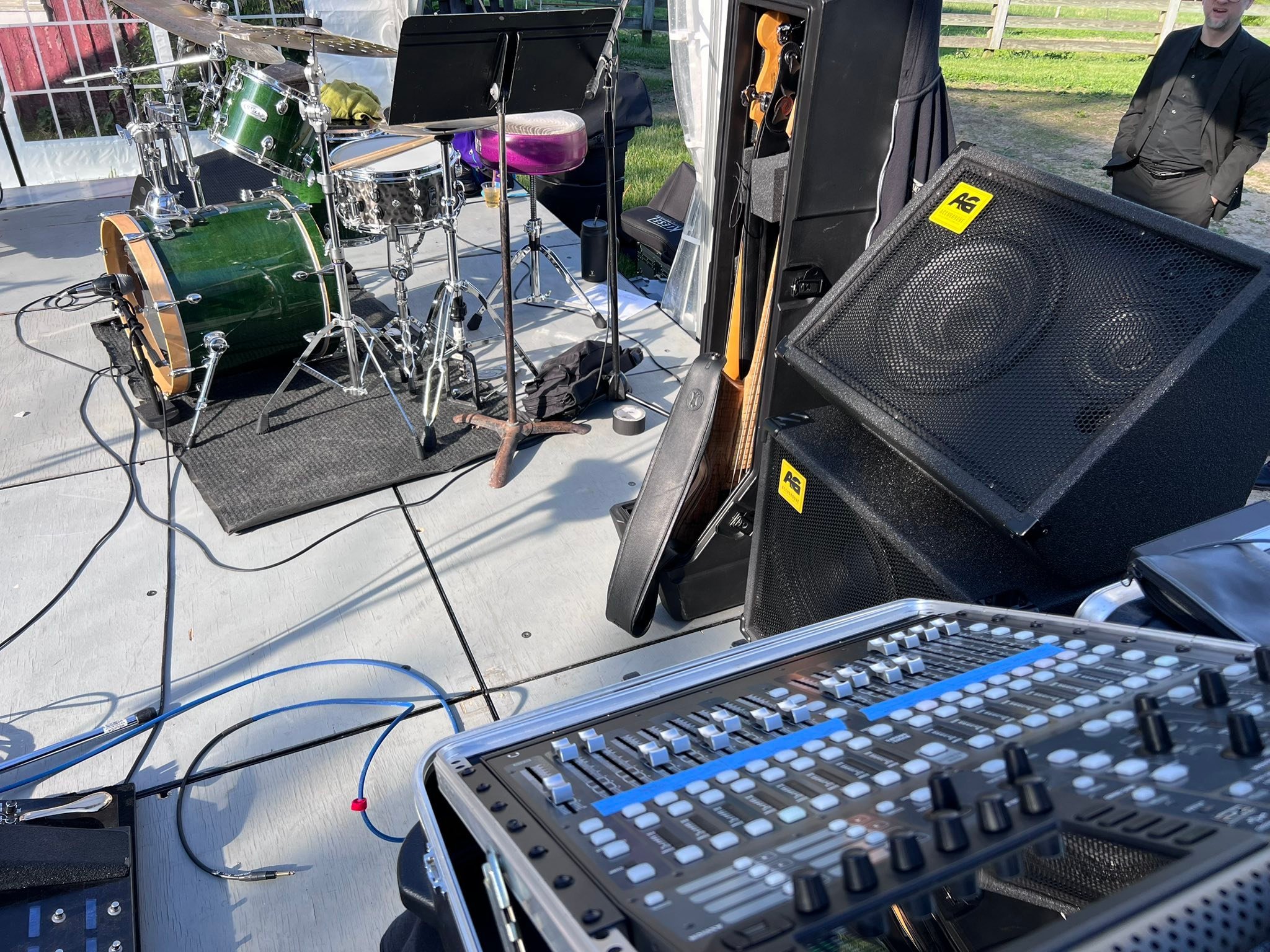 Downbeat with Velocity in 5 minutes. Wedding on a beautiful farm in Spring Green, WI. Minus the bugs, I'd kill to live out here...