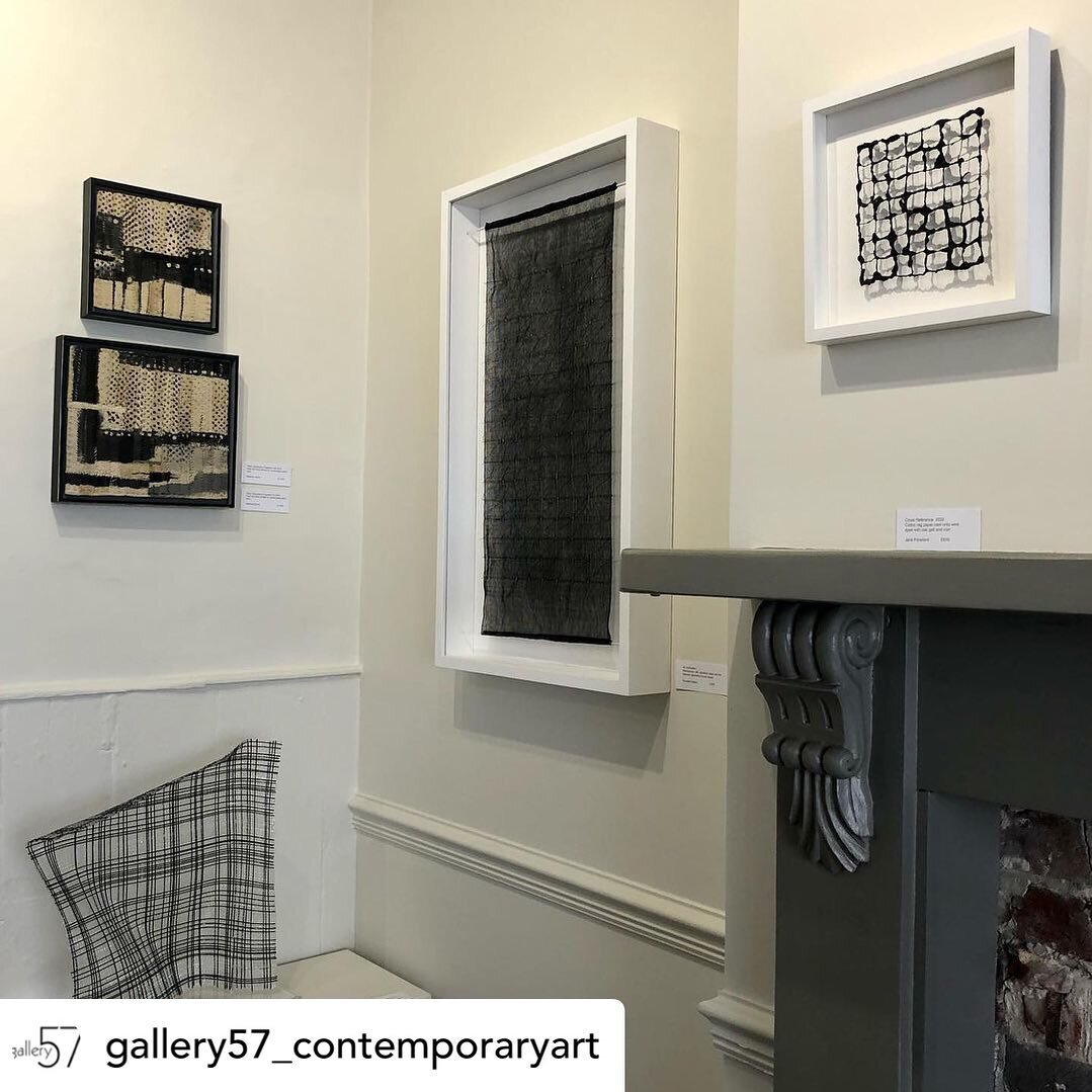 Posted @withregram &bull; @gallery57_contemporaryart This corner shows an interesting mix of working methods and materials - from the right, and casting a lovely shadow is Jane Ponsford&rsquo;s Cross Reference 2020, handmade cotton rag paper cast ont