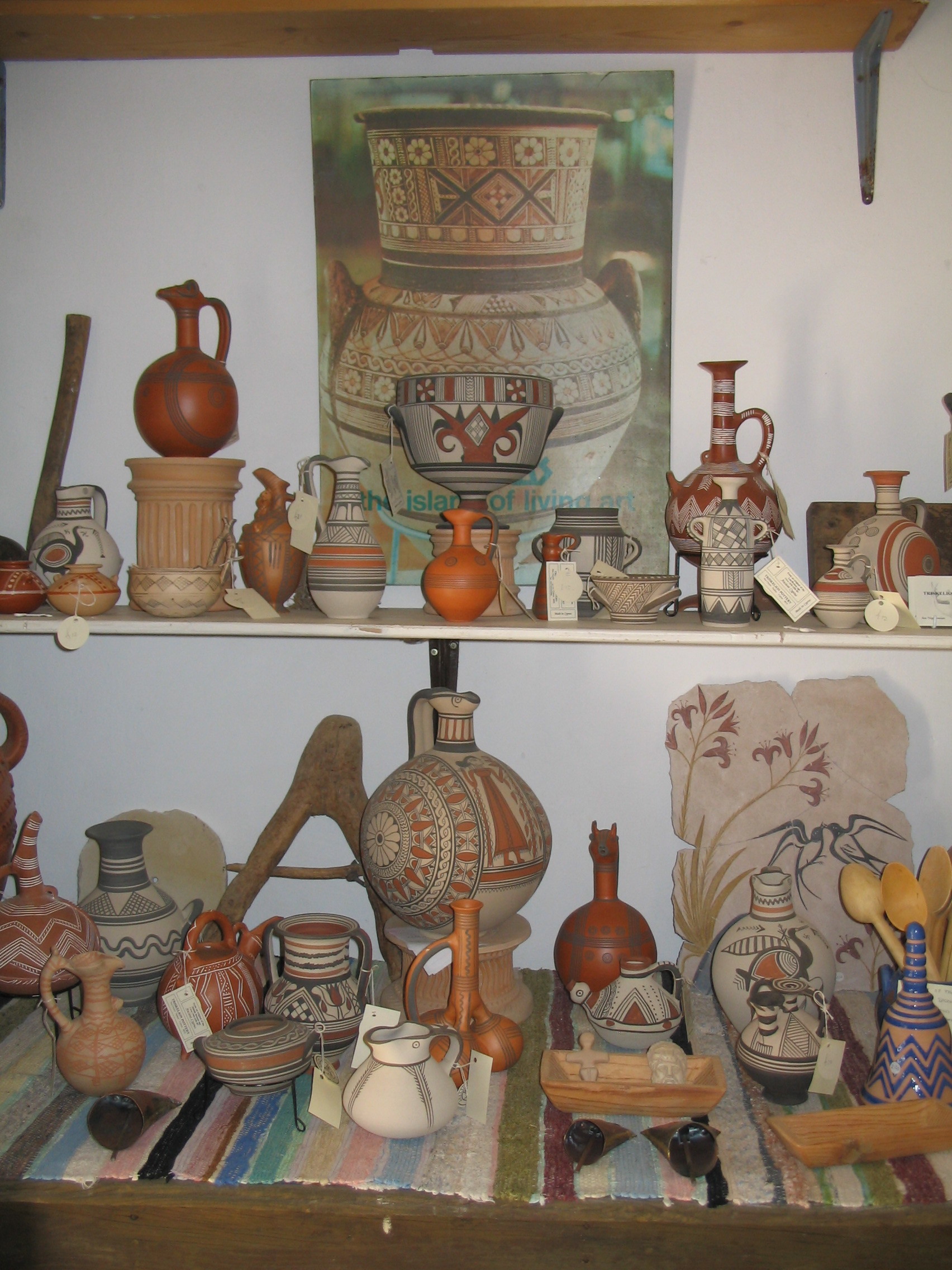 Another view of the display at Triskelion Pottery in the village of Neo Chorio in the Paphos district of Cyprus (Copy)