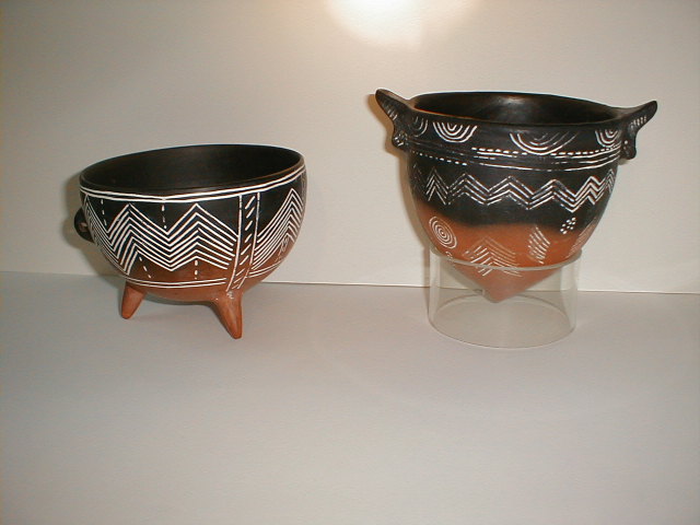 Two copies of bronze age incised ware (Copy)