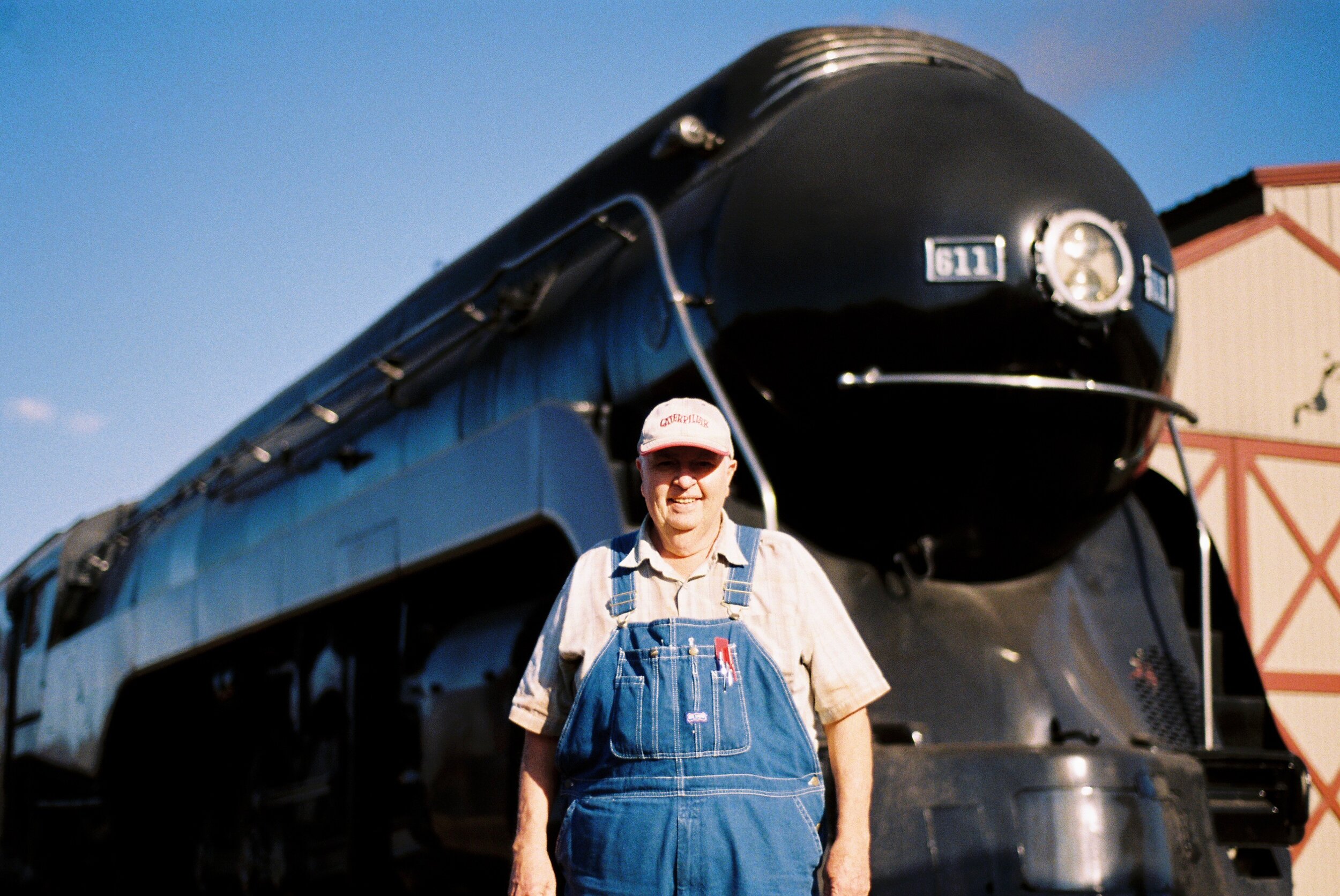 Bill Proud before the N&amp;W 611. Strausberg, PA. Oct. 2019.