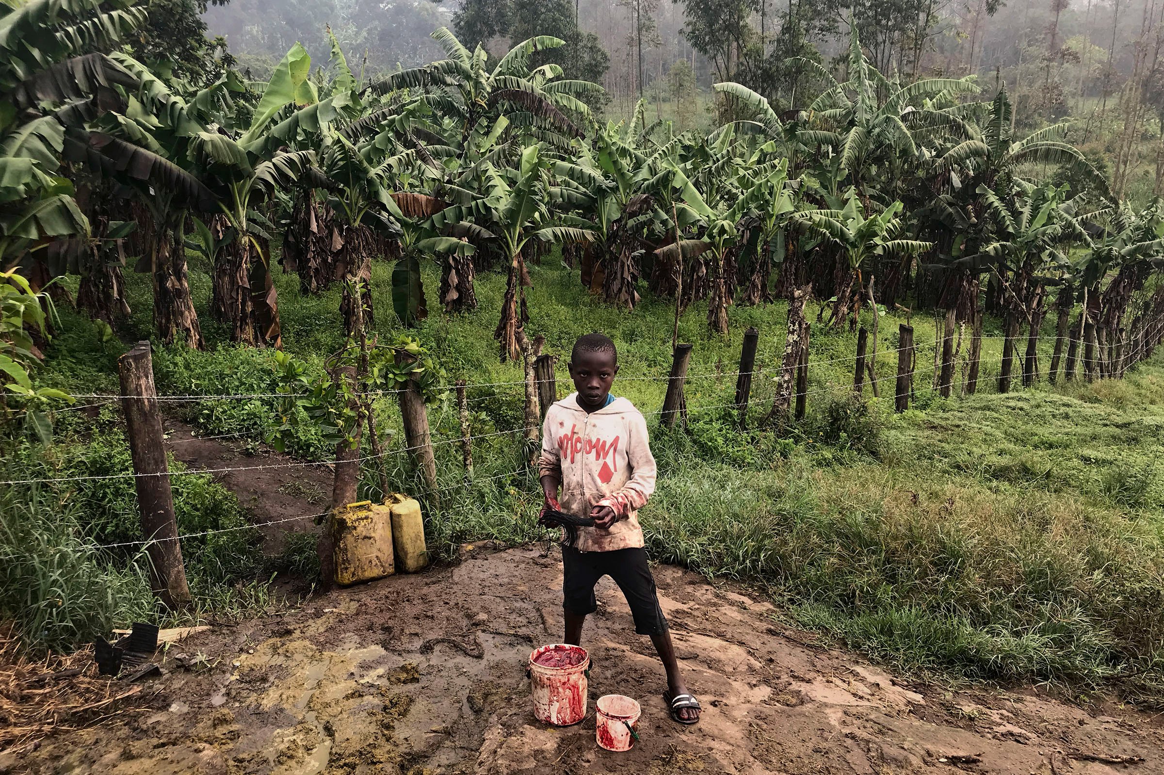 Boy with Bucket of Blood &amp; a Tail