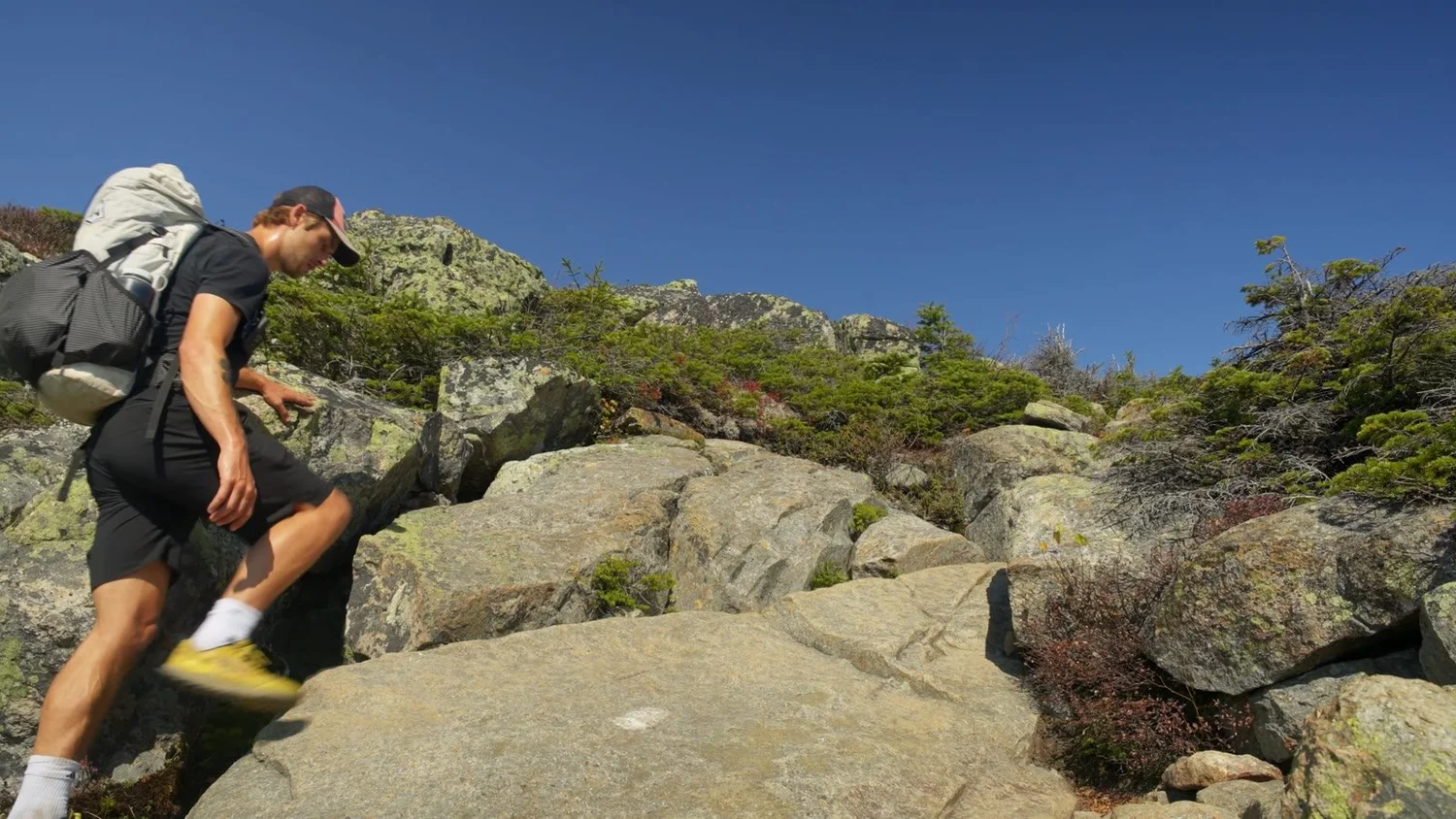 Hiking a ridge on a weekend trip