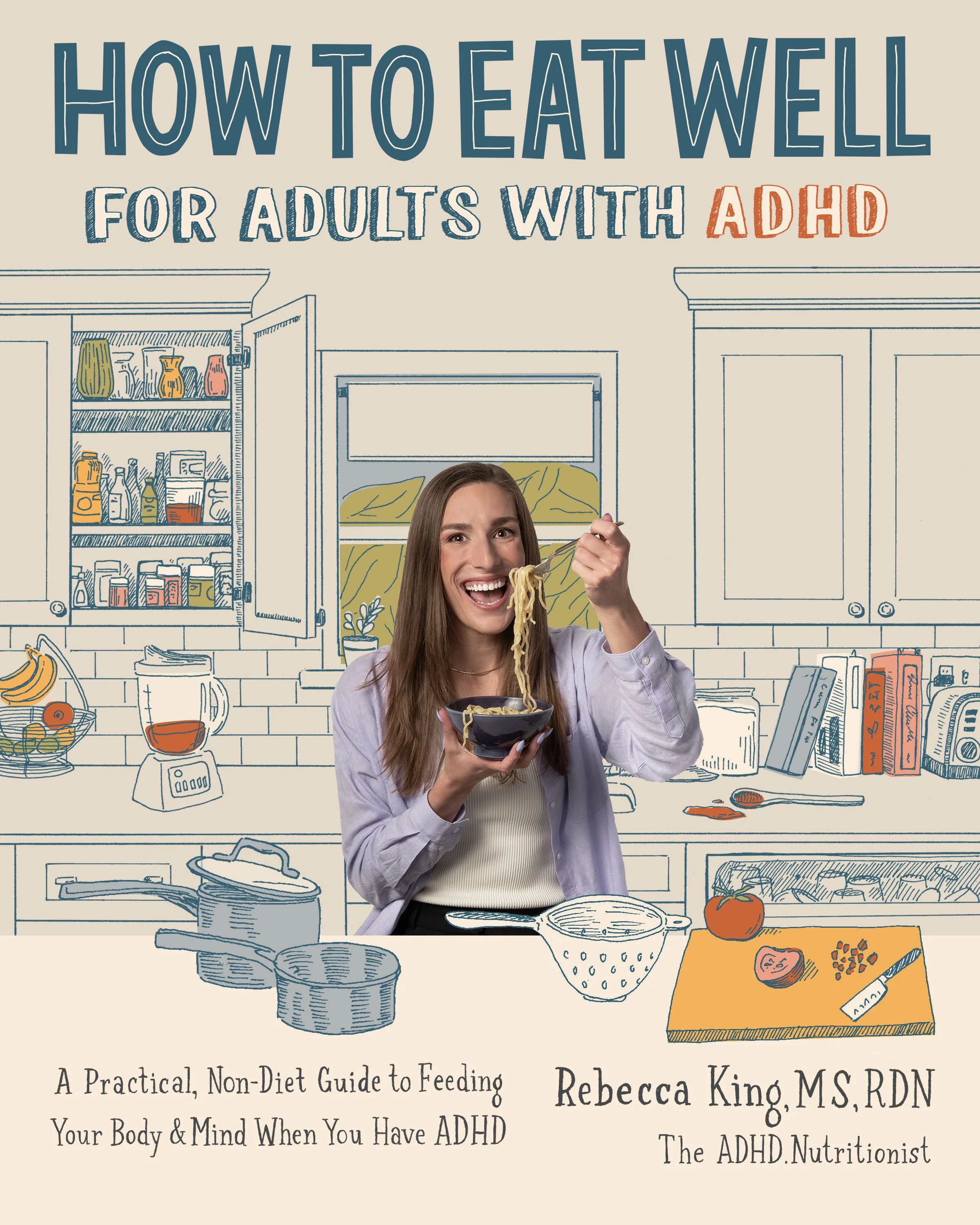 How to Eat Well for Adults with ADHD - cover illustration (2025)