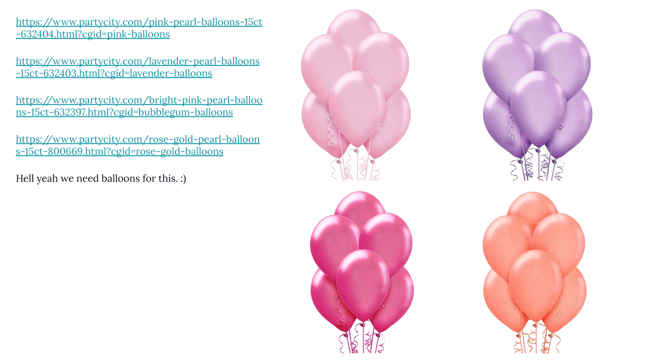  Balloons used for the Cutesy Fun Sanrio Time project. 