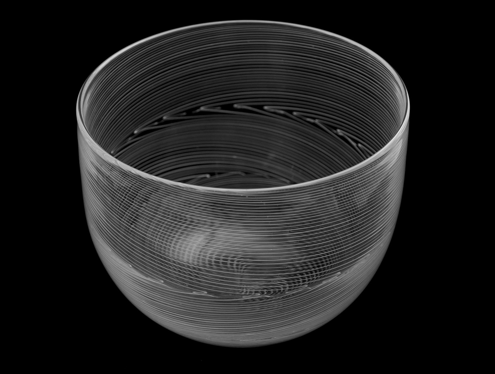   Herringbone Bowl ,  blown glass 