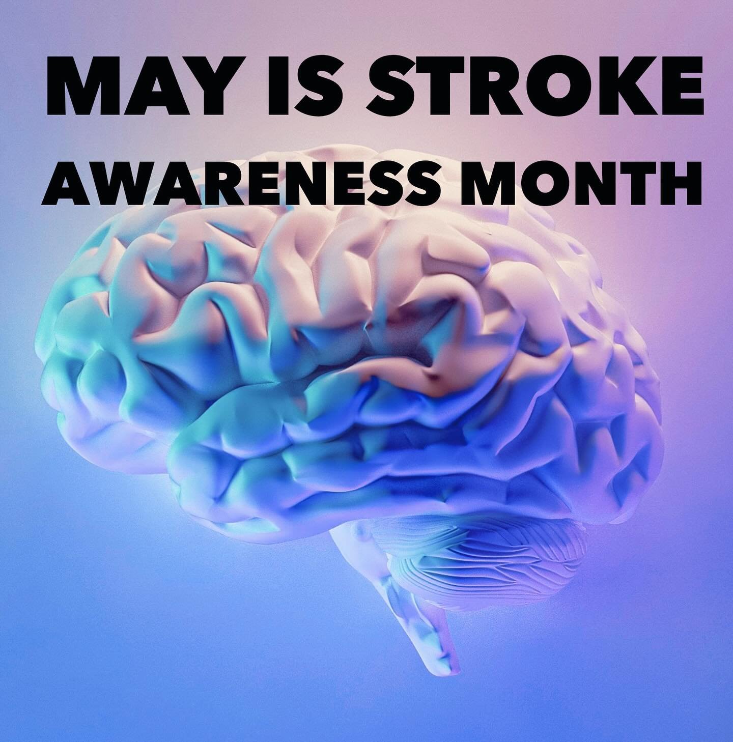 🌟 MAY is #StrokeAwarenessMonth! 🌟

Some #StrokeFacts ✅

In the USA:

🧠 Someone has a stroke every 40 seconds.

🧠 Stroke kills 2x as many women as breast cancer.

🧠 There are over 7 million stroke survivors.
 
🧠 Only 10% of them make a full reco