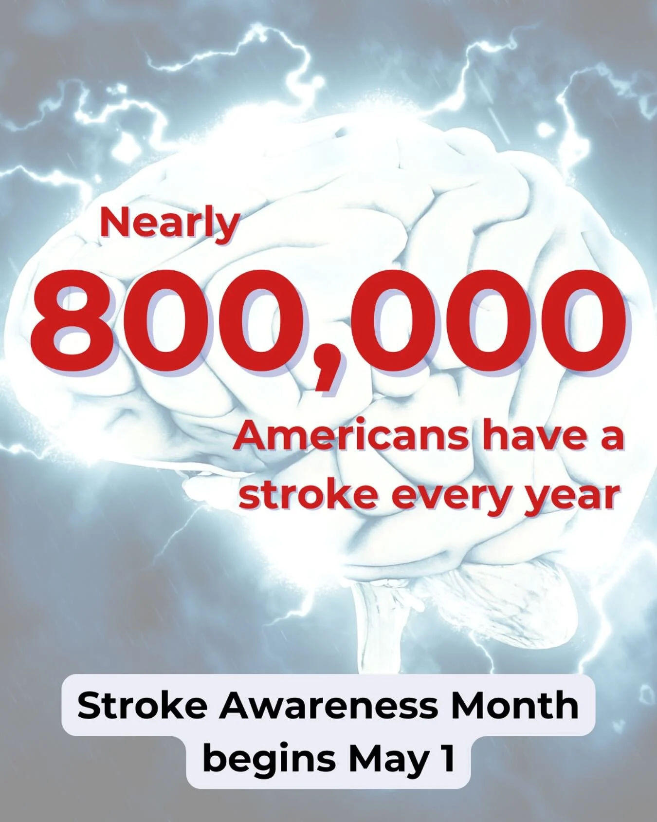 #StrokeAwarenessMonth is coming up May 1! Tag a #StrokeSurvivor!

Some #Stroke Facts:

🚨 In the USA
Someone has a stroke every 40 seconds.

🚨 Stroke kills 2x as many women as breast cancer.

🚨 There are over 7 million stroke survivors.
&nbsp;
🚨 O