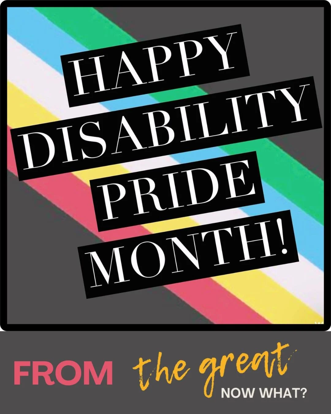 July is #DisabilityPrideMonth

and 

July 26th

marks the 36th anniversary of the passage of The Americans With Disabilities Act!

&ldquo;I wanna see feisty disabled people change the world&rdquo;. A quote from the late Judy Heumman, internationally 