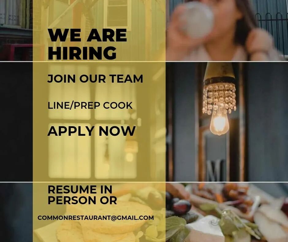 WE ARE HIRING! 
We are looking for a line/prep cook to join our small but mighty team.
Bring your resume and come in to meet with Chef TimO at 
80 Wellington st
Stratford, ON 
519 271 0999

&quot;You would have to live a 1000 years to know everything