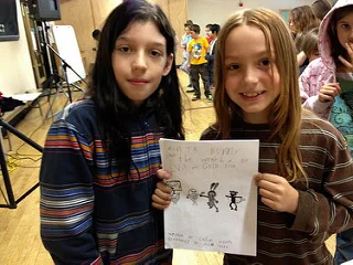 Young cartoonist collaborators in Portland, Oregon.
