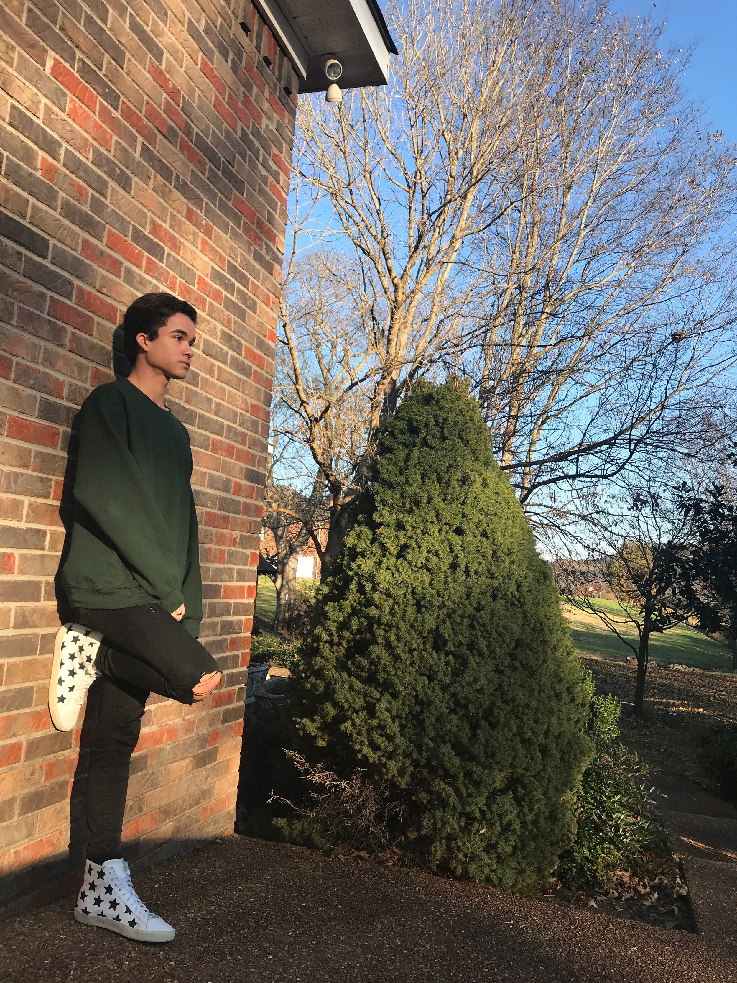  Sweater: Topman  Jeans: Articles of Society  Shoes: YSL 
