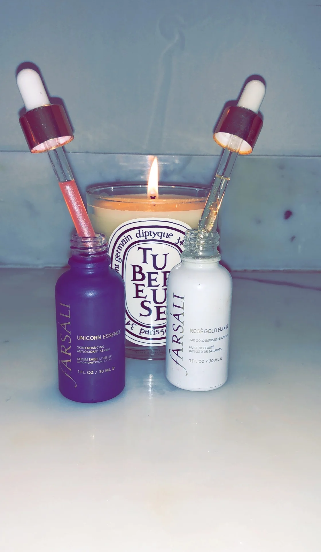 Shop Below Straight Through Website Left To Right:1. Farsali: Unicorn Essense2. Farsali: Rose Gold Elixir
